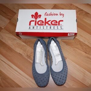 Rieker | Blue Perforated Flats Size 7 NIB